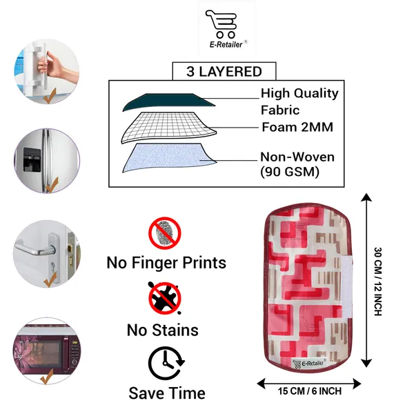 3-Layered_Refrigerator/Fridge_Handle_Cover_Set_of_2_Pcs._With_Velcro_Closure_(Material-Polyester,_Color-Red,_Size-12_x6_Inches)