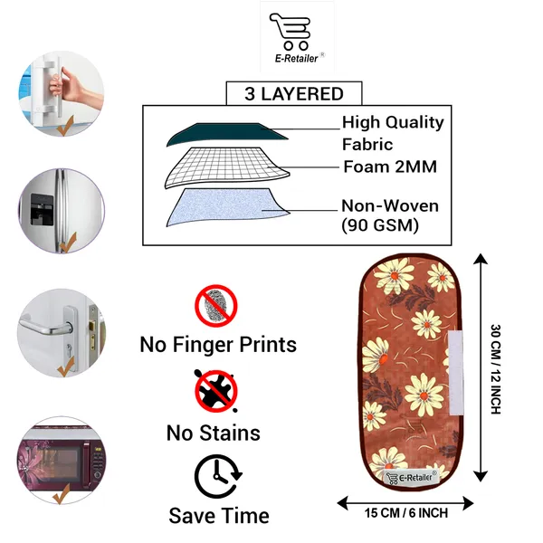 3-Layered_Refrigerator/Fridge_Handle_Cover_Set_of_2_Pcs.__With_Velcro_Closure_(Material-PVC,_Color-Brown,_Size-12_x6_Inches)