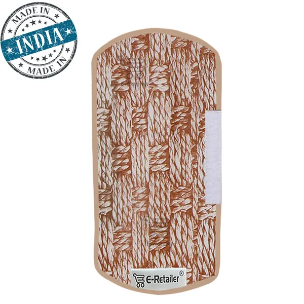 3-Layered_Refrigerator/Fridge_Handle_Cover_Set_of_2_Pcs.__With_Velcro_Closure_(Material-PVC,_Color-Brown,_Size-12_x6_Inches)