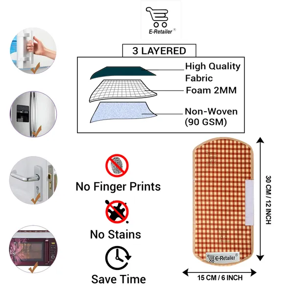 3-Layered_Refrigerator/Fridge_Handle_Cover_Set_of_2_Pcs.__With_Velcro_Closure_(Material-PVC,_Color-Brown,_Size-12_x6_Inches)