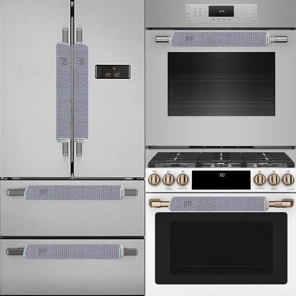 3-Layered_Refrigerator/Fridge_Handle_Cover_Set_of_2_Pcs._With_Velcro_Closure_(Material-Polyester,_Color-Grey,_Size-12_x6_Inches)