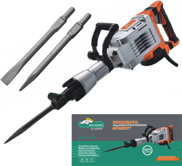 24_Kg_Demolition/Breaker_Machine_Redhorse_Heavy_Duty_3800W_Hammer_Drill_(26_Mm_Chuck_Size,_3800_W)
