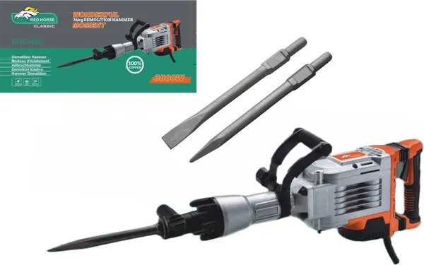 24_Kg_Demolition/Breaker_Machine_Redhorse_Heavy_Duty_3800W_Hammer_Drill_(26_Mm_Chuck_Size,_3800_W)