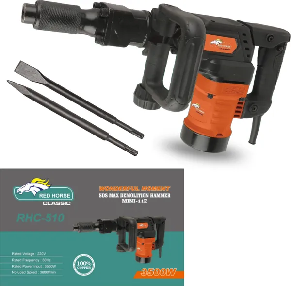11_Kg_Dmolition/Breaker_With_Max_Sds_Demolition_Hammer_With_Two_Chisels_With_High_Quality_Hammer_Drill_(26_Mm_Chuck_Size,_3500_W)