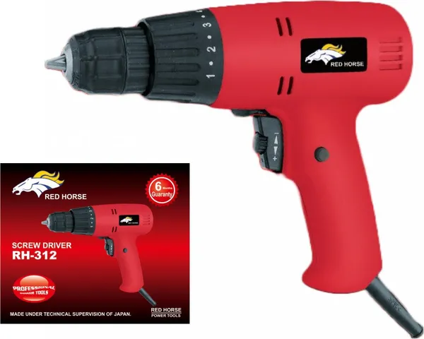 10_Mm_Screwdriver/_Drill_Machine_Heavy_Duty_Redhorse_450_Watt_Pistol_Grip_Drill_(10_Mm_Chuck_Size)