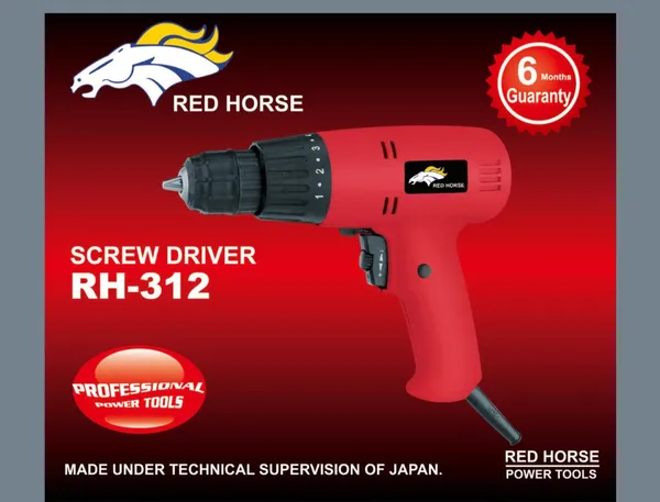 10_Mm_Screwdriver/_Drill_Machine_Heavy_Duty_Redhorse_450_Watt_Pistol_Grip_Drill_(10_Mm_Chuck_Size)