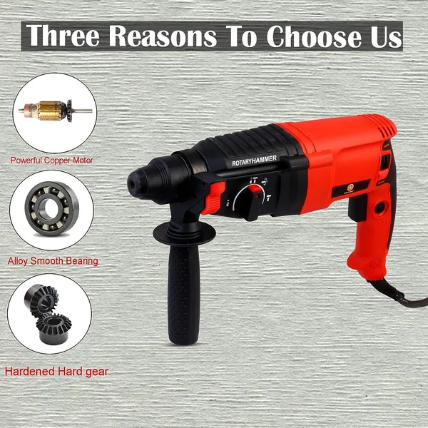 26_Mm_Hammer_/Demolition_Drill_Machine_Heavy_Duty_Rotary_Hammer_Drill_(26_Mm_Chuck_Size,_1250_W)