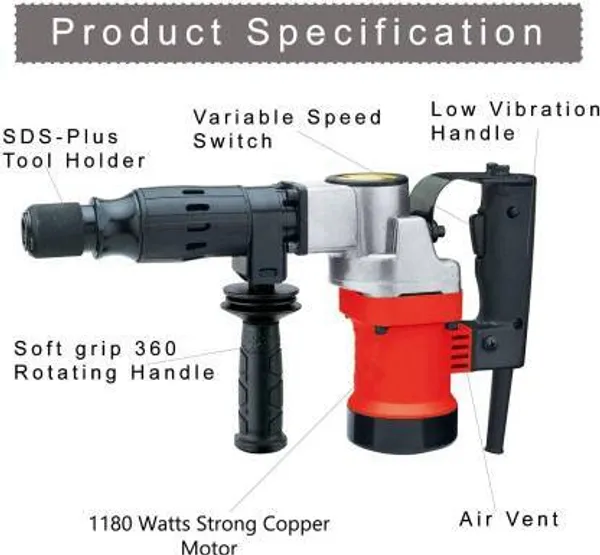 5_Kg_Demolition/Breaker_Machine_Heavy_Duty_Hammer_Drill_(26_Mm_Chuck_Size,_1050_W)