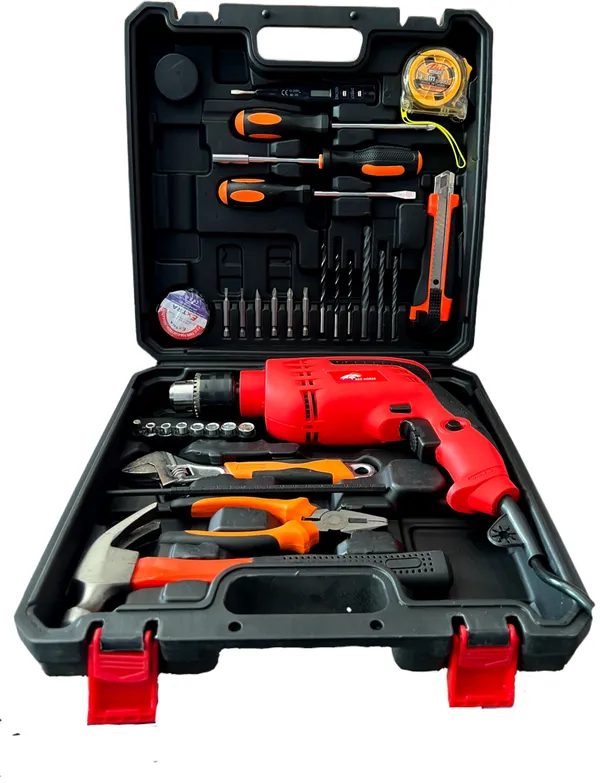 New_13Mm_Re_Impact_Drill_Machine_With_Forward/Reverse_Rotation_And_Tool_Kit(33Pcs)_With_High_Performance_Impact_Driver_(13_Mm_Chuck_Size,_710_W)