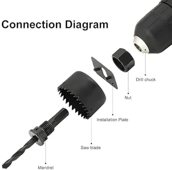 10Mm_Electric_Drill_With_11Pcs_Hole_Saw_Set_With_5Pcs_Drill_Bits_366+Hole_Saw_Set+Drill_Bits_Hammer_Drill_(10_Mm_Chuck_Size,_650_W)