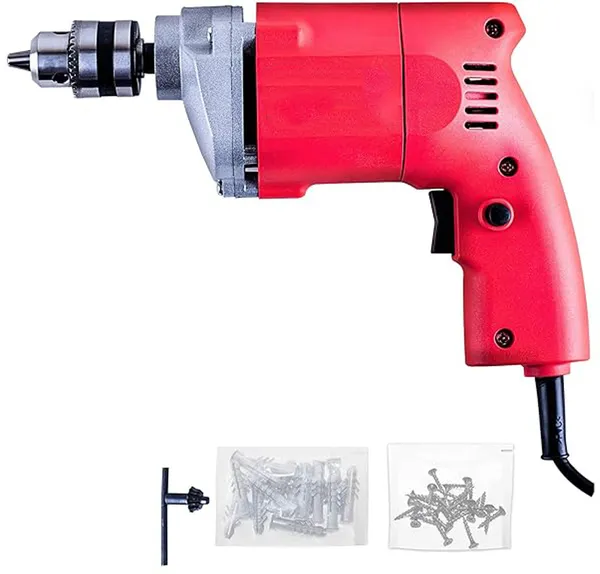 Atc1126_Electric_Drill,_Multipurpose_Uses_For_Wood,Metal_&_Concrete_Work_Atc1126_Power_Electric_10Mm_Drill_450W,Copper_Armature,2800Rpm,Heavy_Duty_Hammer_Drill_(10_Mm_Chuck_Size,_450_W)