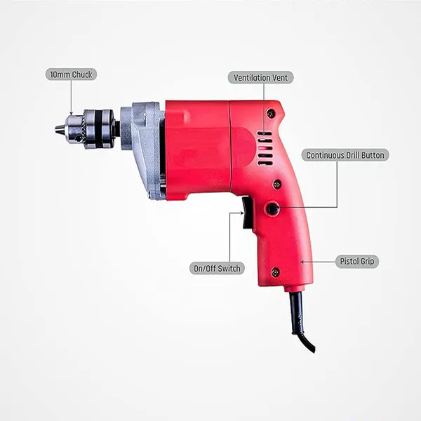 Atc1126_Electric_Drill,_Multipurpose_Uses_For_Wood,Metal_&_Concrete_Work_Atc1126_Power_Electric_10Mm_Drill_450W,Copper_Armature,2800Rpm,Heavy_Duty_Hammer_Drill_(10_Mm_Chuck_Size,_450_W)