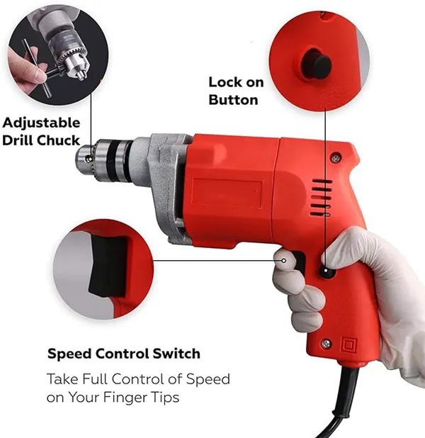 Atc1126_Electric_Drill,_Multipurpose_Uses_For_Wood,Metal_&_Concrete_Work_Atc1126_Power_Electric_10Mm_Drill_450W,Copper_Armature,2800Rpm,Heavy_Duty_Hammer_Drill_(10_Mm_Chuck_Size,_450_W)