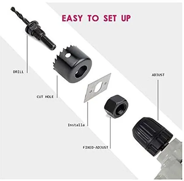 10Mm_Drill_Machine_With_5Pcs_Bit_And_16Pcs_Hole_Saw_Set_Hammer_Drill_(10_Mm_Chuck_Size,_450_W)