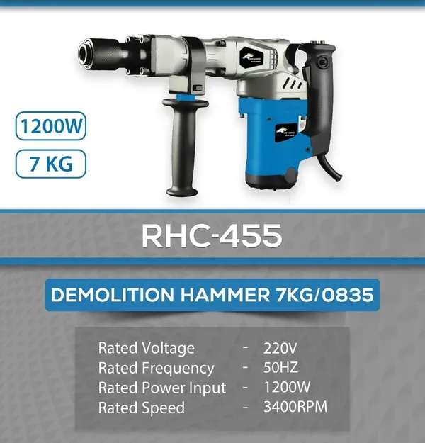 7_Kg_Breaker/Demolition_Heavy_Duty_With_2_Bit_Set_Hammer_Drill_(26_Mm_Chuck_Size,_1200_W)