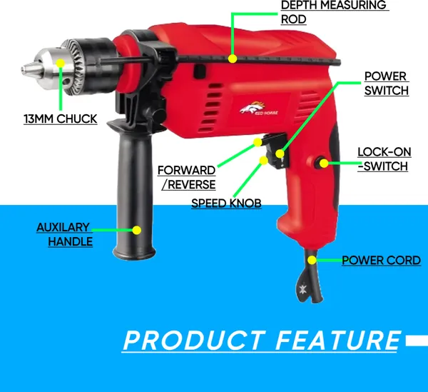 13Mm_Hammer_Drill_Machine_Forward/Reverse_Rotation_With_Tool_Kits_And_A_Portable_Case_Hammer_Drill_(13_Mm_Chuck_Size,_550_W)