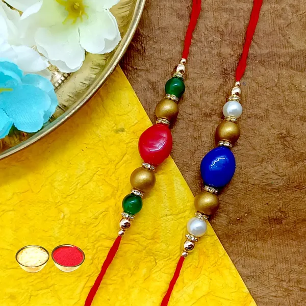 Dhivara_Set_Of_2_Designer_Bhaiya_Rakhi_With_Roli_Chawal