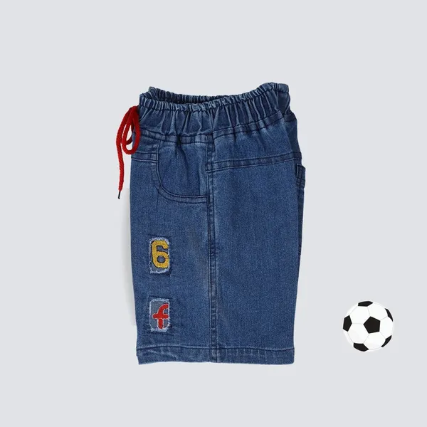 Blue_Short_For_Boys_Casual_Dyed/Washed_Denim-Pack_Of_1