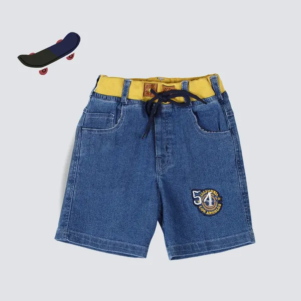 Blue_Short_For_Boys_Casual_Solid_Denim-Pack_Of_1