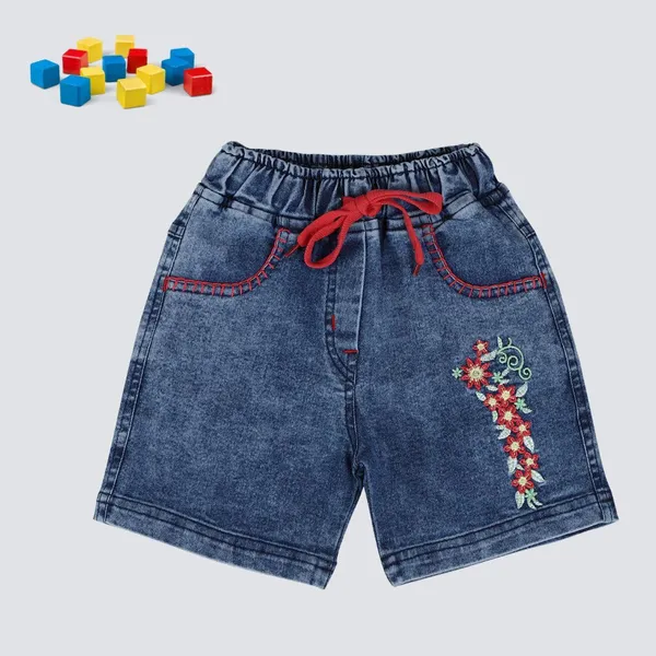 Blue_Short_For_Girl_Casual_Embriodered_Denim-Pack_Of_1
