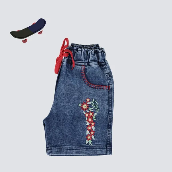 Blue_Short_For_Girl_Casual_Embriodered_Denim-Pack_Of_1
