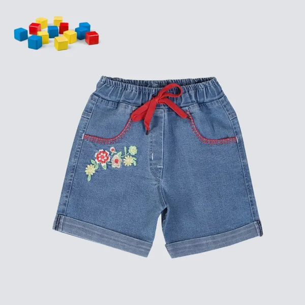 Blue_Short_For_Girl_Casual_Embriodered_Denim-Pack_Of_1