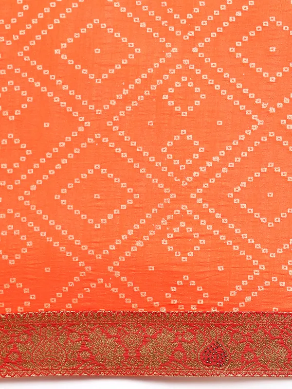 Orange__Vichitra_Silk_Foil_and_Swarovski_Work_Saree
