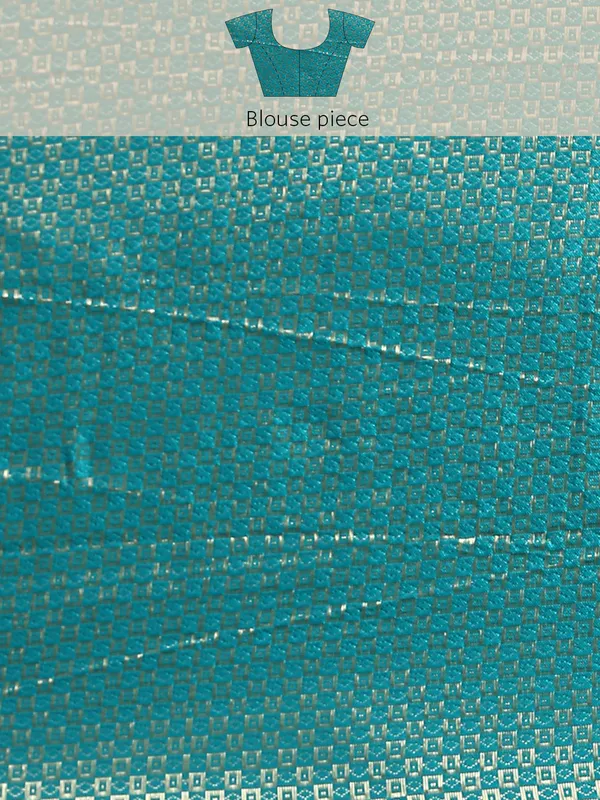 Turquoise_Green_Vichitra_Silk_Foil_and_Swarovski_Work_Saree