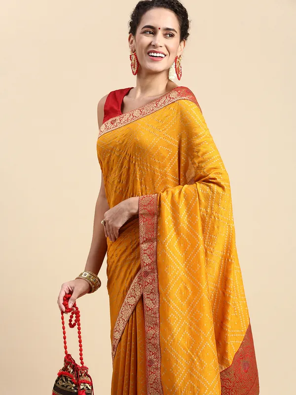 Yellow__Vichitra_Silk_Foil_and_Swarovski_Work_Saree