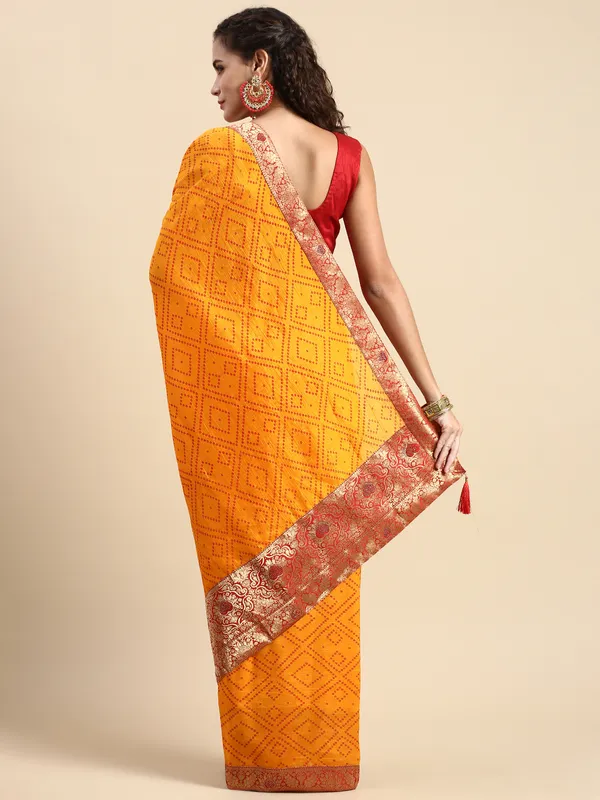 Yellow__Vichitra_Silk_Foil_and_Swarovski_Work_Saree