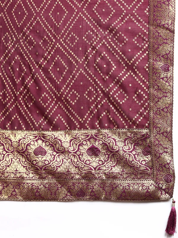 Purple_Vichitra_Silk_Foil_and_Swarovski_Work_Saree