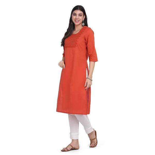 Maroon_Mangalgiri_Cotton__Embroidered_Straight_Kurta_With_Pant_Readymade_Cotton_Kurti_For_Women_Dress_For_Ladies/Girls_Mirror_Work_Emb._2_Pcs