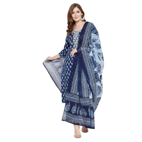 Navy_Blue_Cotton_Straight_Suit_Set_With_Dupatta_Readymade_Kurti_Pant_Set_Cotton_Straight_Kurta__3_Pcs_Set