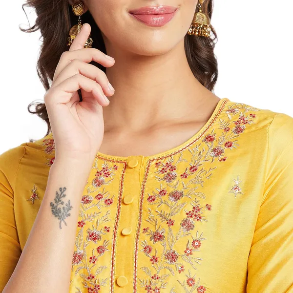 Yellow_Cotton_Silk_Straight_Suit_Set_With_Dupatta_Readymade_Kurti_Pant_Set_Embroidery_Kurta_For_Women_3_Pcs_Set__Size