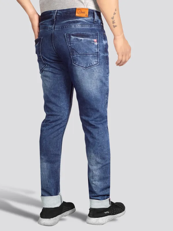 Men's_Dark_Blue_Stretchable_100%_Cotton_Slim_fit_Jeans
