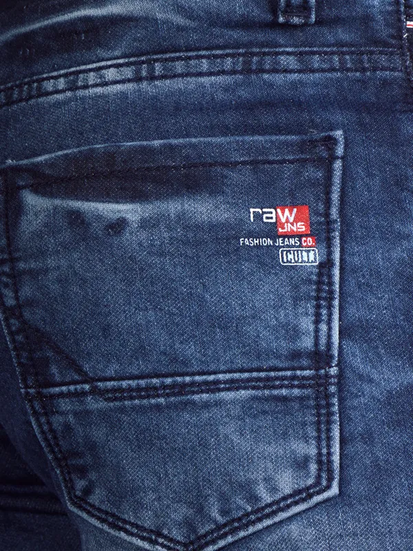 Men's_Dark_Blue_Stretchable_100%_Cotton_Slim_fit_Jeans