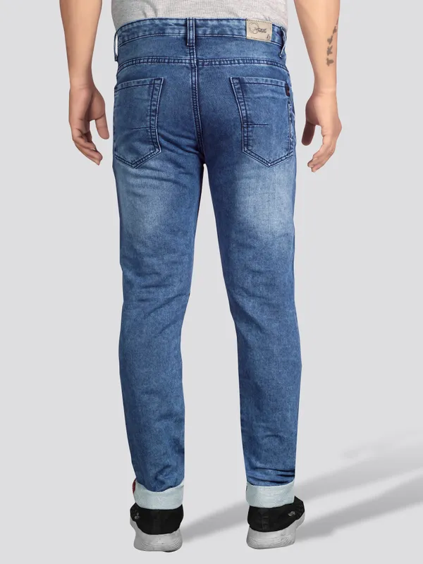 Men's_Dark_Blue_Stretchable_100%_Cotton_Slim_fit_Jeans