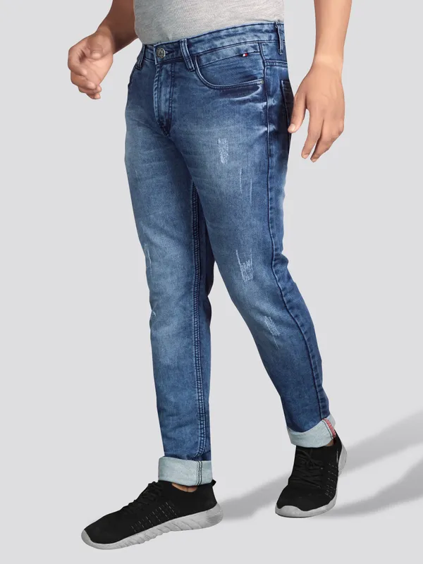 Men's_Dark_Blue_Stretchable_100%_Cotton_Slim_fit_Jeans