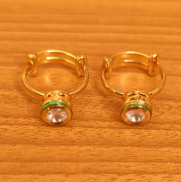 Kundan toe rings online on sale