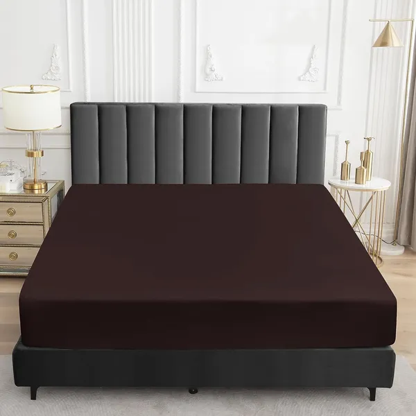 Brown_Microfiber_Cotton_Fitted_Terry_Mattress_Protector