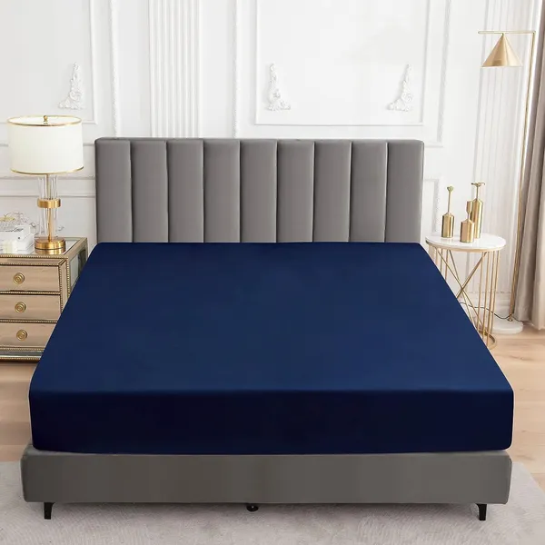 Blue_Microfiber_Cotton_Fitted_Terry_Mattress_Protector