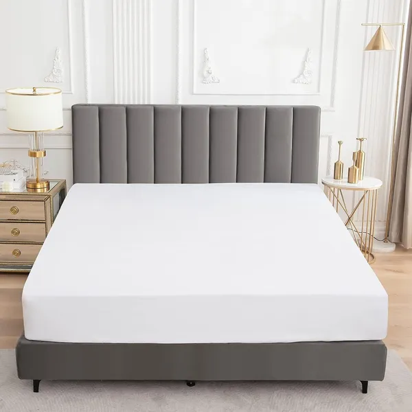 White_Microfiber_Cotton_Fitted_Terry_Mattress_Protector