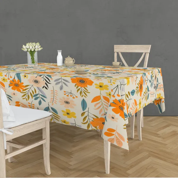 Cream_Microfiber_Cotton_4_Seater_Table_Cover
