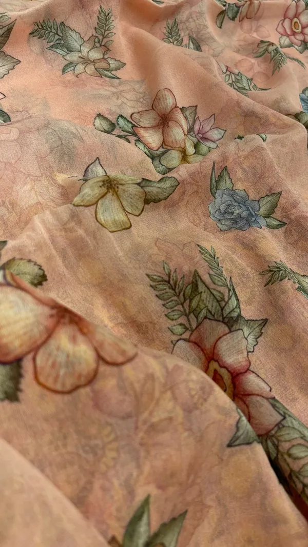 Humairah_Presents_Pure_Handloom_Baby_Pink_Chiffon_Floral_Digital_Print_Boota_with_Copper_Zari_Banarasi_Border_and_Baby_Pink_Blouse