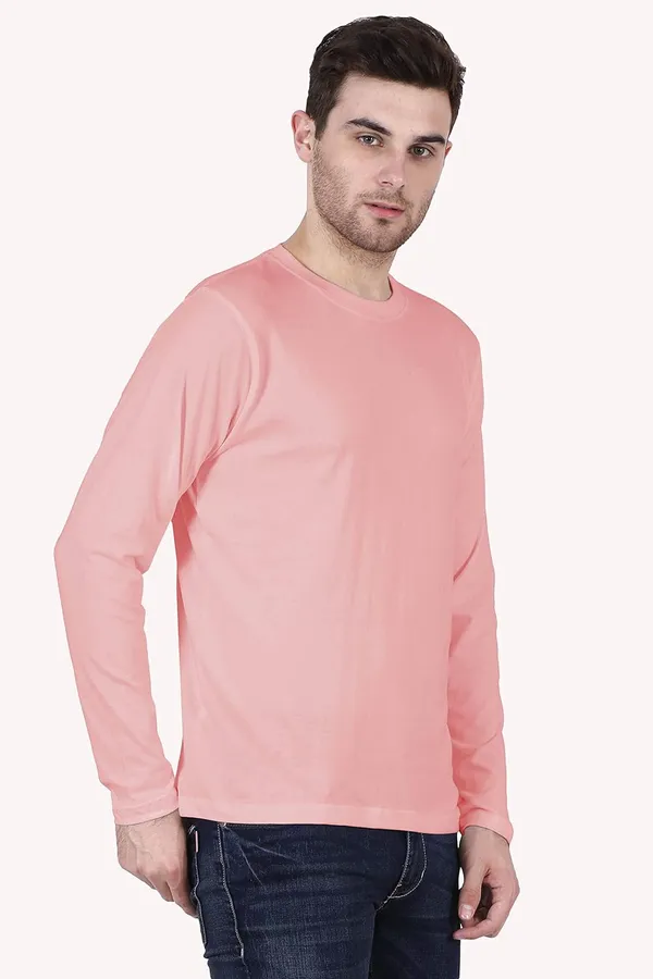 Baby_Pink_Cotton_Full_Sleeve_T_Shirt_For_Men