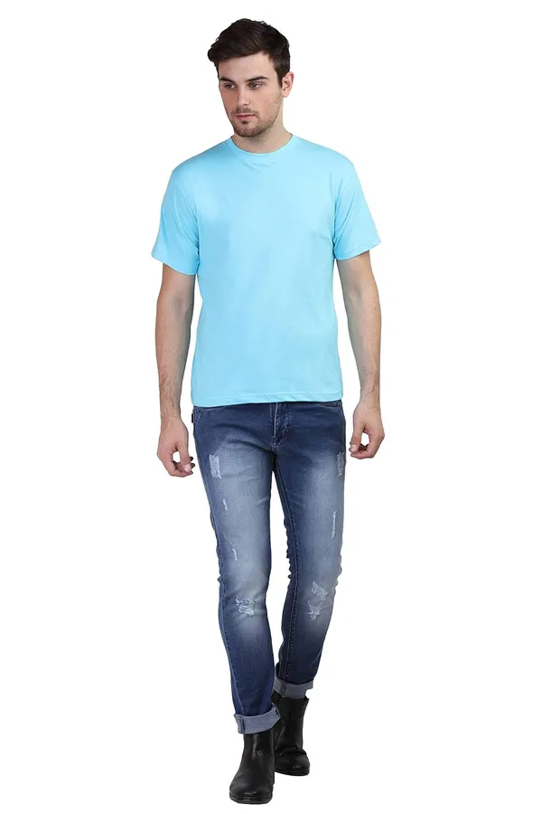 Sky_Blue_Cotton_T_Shirt_For_Men