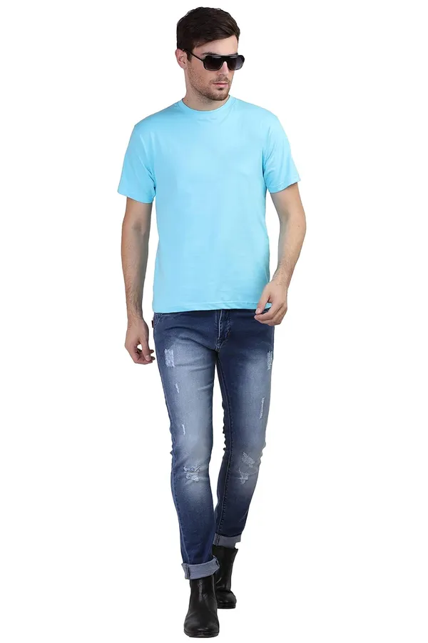 Sky_Blue_Cotton_T_Shirt_For_Men