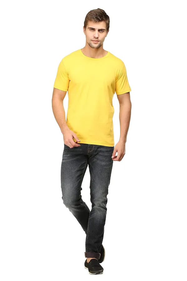 Yellow_Regular_Fit_T_Shirt_For_Men