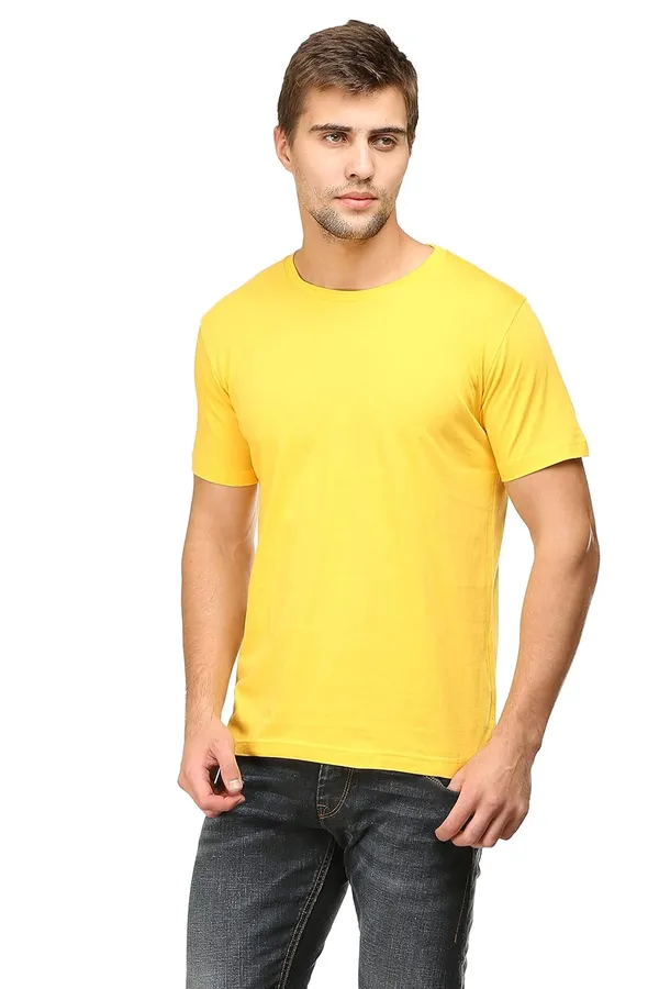 Yellow_Regular_Fit_T_Shirt_For_Men