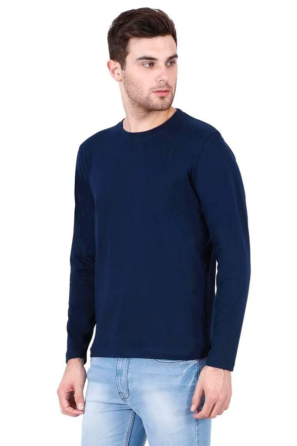 Navy_Blue_Cotton_T_Shirt_For_Men
